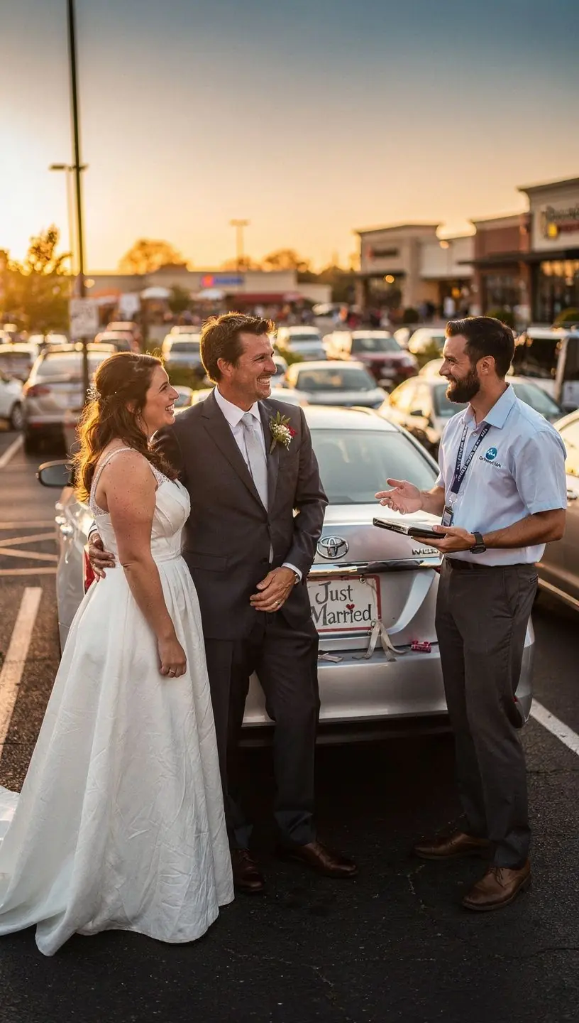 Счастливая семья за рулём машины, отражающая уверенность в защите от непредвиденных ситуаций.
